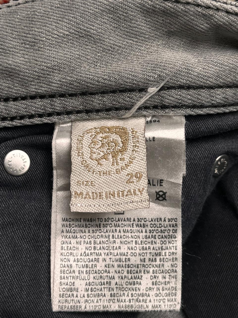 Diesel Safado Straight FIT Grey Distressed NON STRETCH Jeans