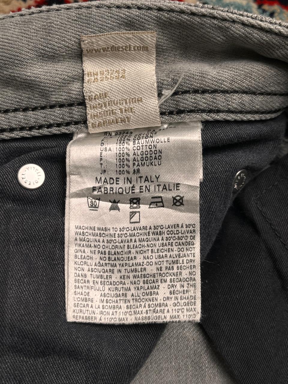 Diesel Safado Straight FIT Grey Distressed NON STRETCH Jeans