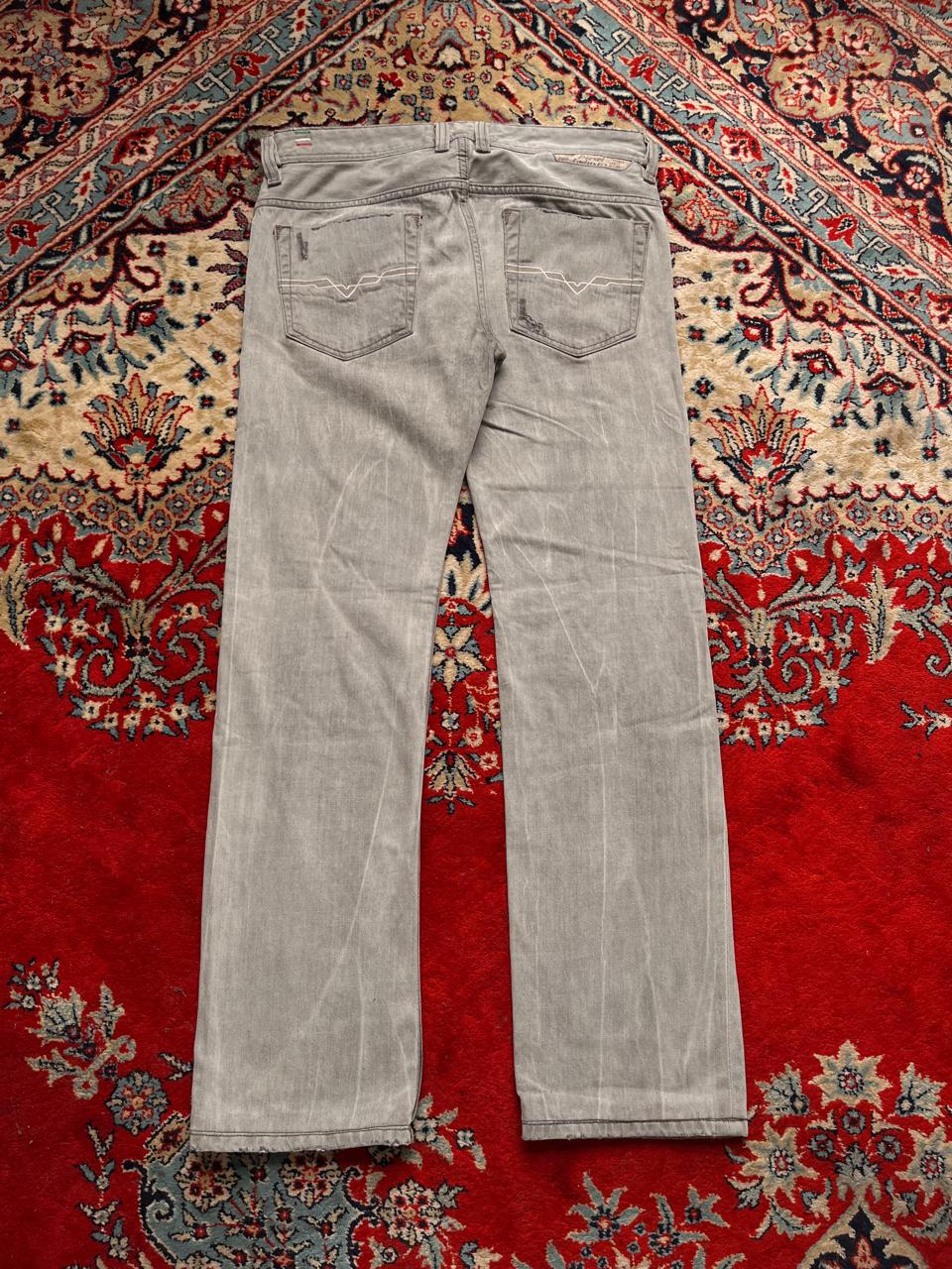 Diesel Safado Straight FIT Grey Distressed NON STRETCH Jeans