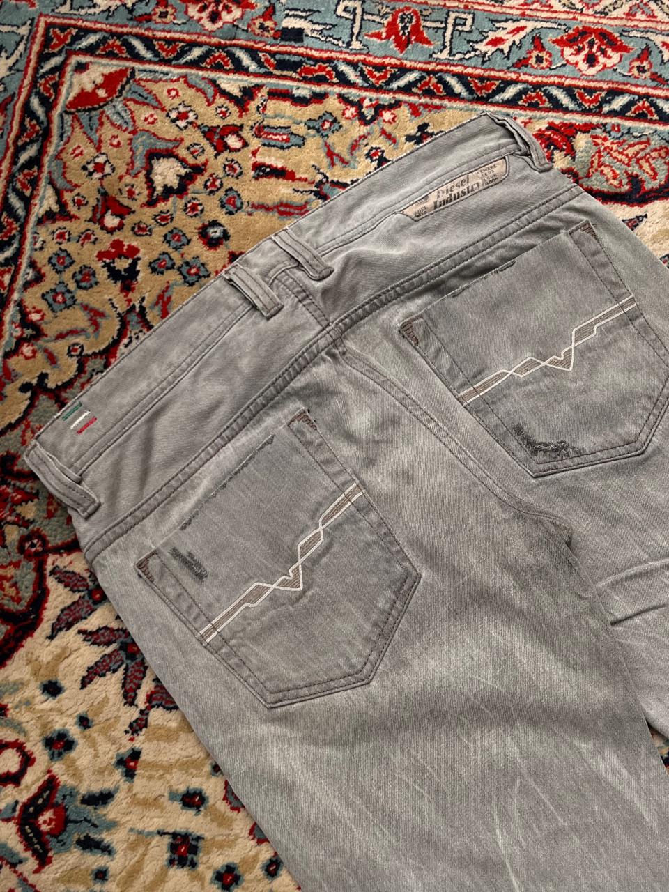 Diesel Safado Straight FIT Grey Distressed NON STRETCH Jeans
