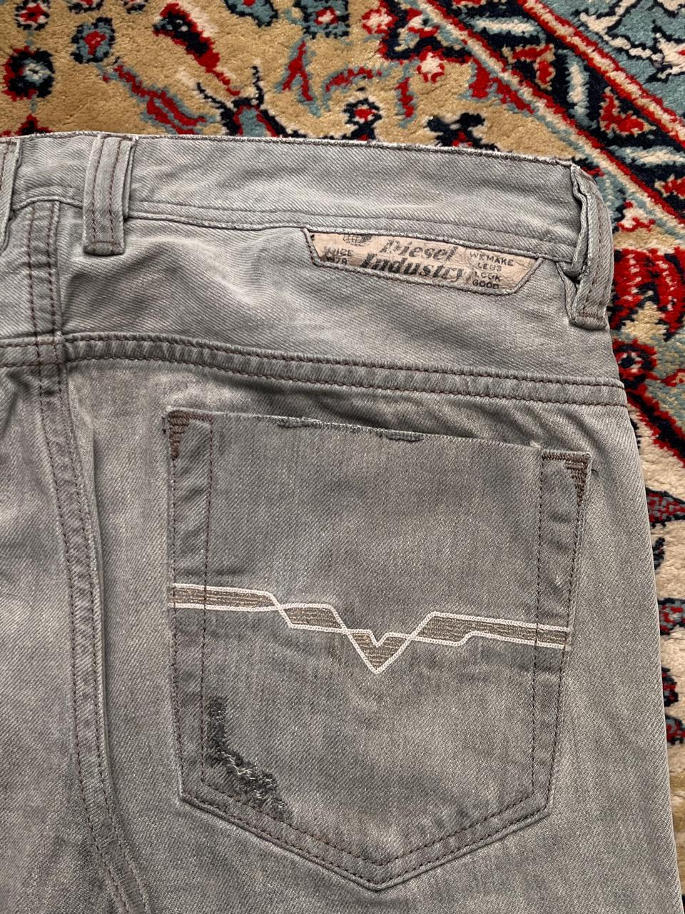 Diesel Safado Straight FIT Grey Distressed NON STRETCH Jeans