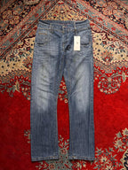 Timezone Blue Faded Washed Straight Fit NON STRETCH JEANS - 34