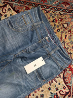 Timezone Blue Faded Washed Straight Fit NON STRETCH JEANS - 34