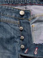 Timezone Blue Faded Washed Straight Fit NON STRETCH JEANS - 34