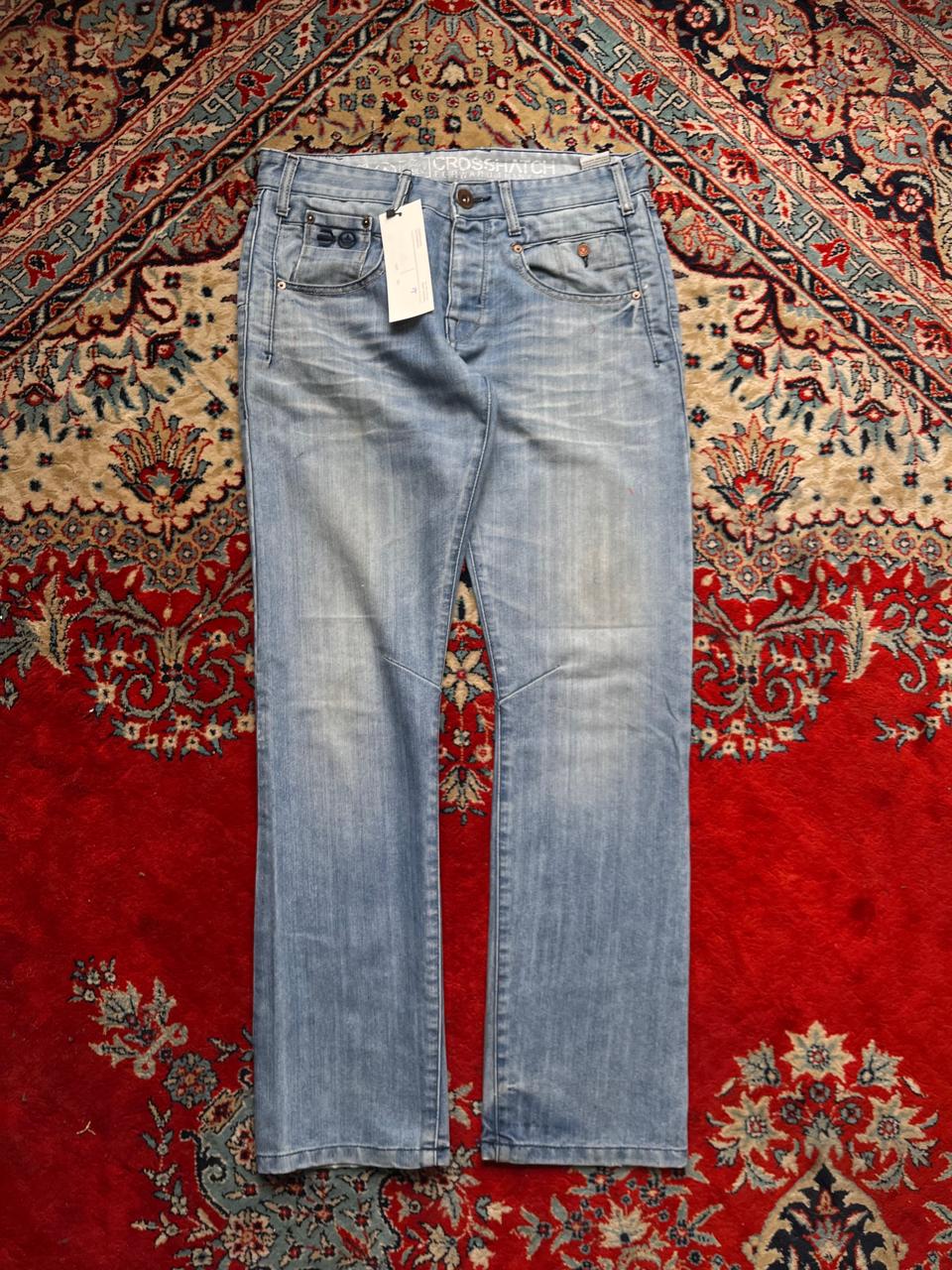 Crosshatch Black Label Light Wash Straight Fit Jeans