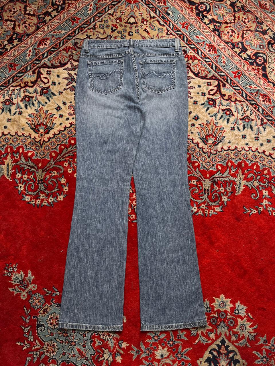 St. John's Bay Boot Cut Washed Blue Cotton Blend Women Jeans