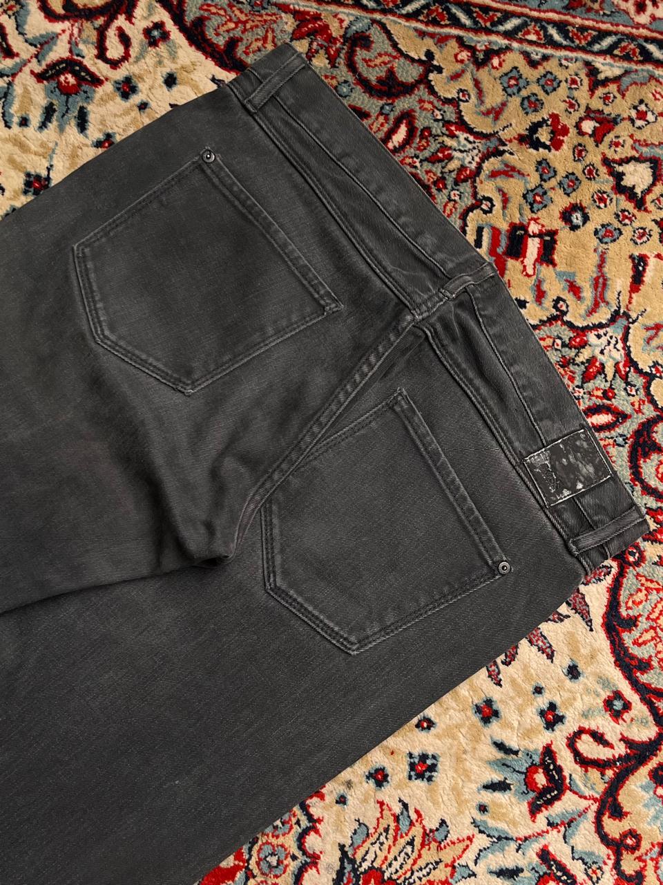 HUGO BOSS Washed Grayish-Black Straight FIT Denim Pants