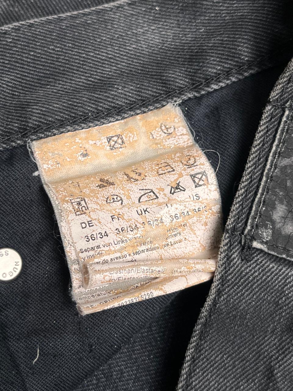 HUGO BOSS Washed Grayish-Black Straight FIT Denim Pants