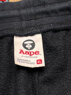 AAPE By A Bathing Ape Black Joggers Graphic Heavyweight Sweatpants - 34