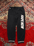AAPE By A Bathing Ape Black Joggers Graphic Heavyweight Sweatpants - 34