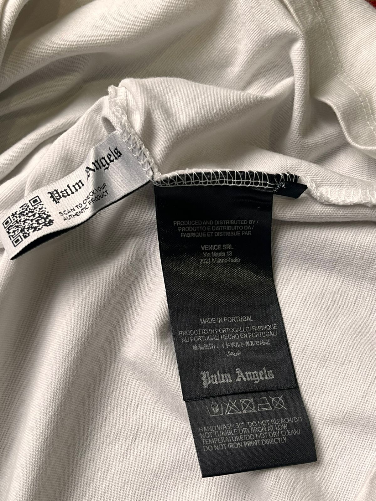 PALM ANGELS WHITE GRAPHIC PRIN TEE