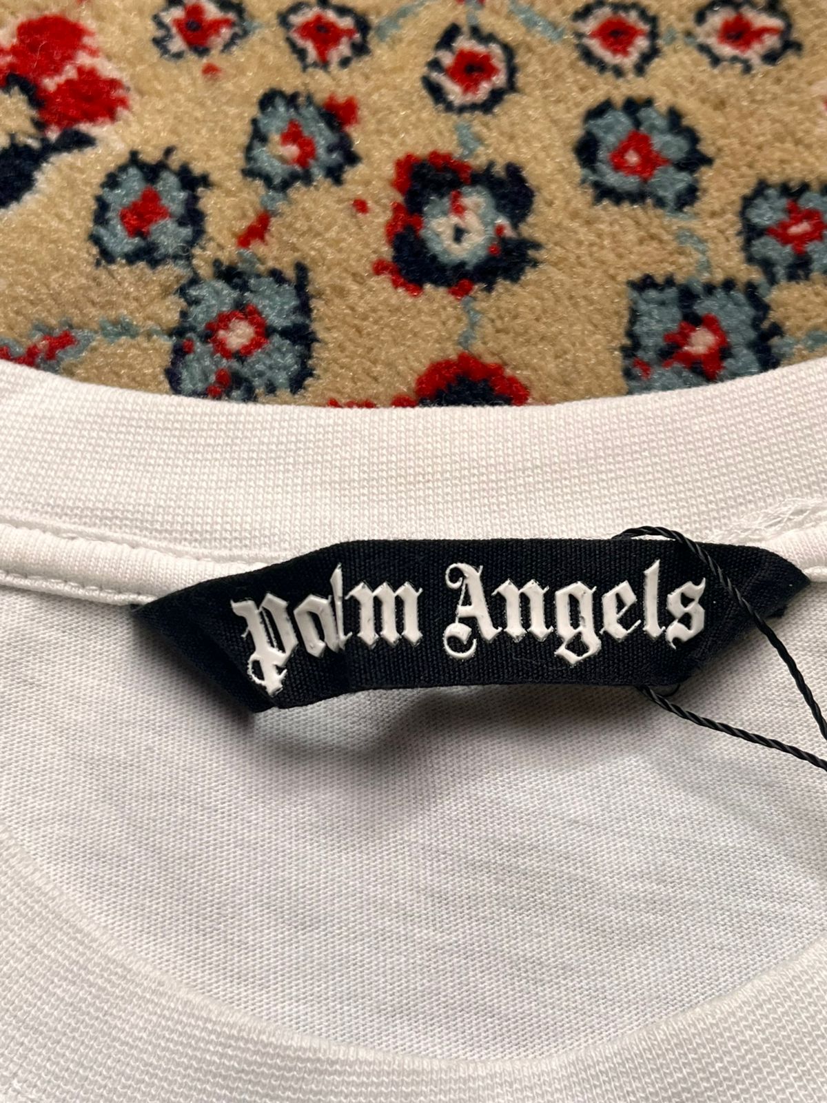 PALM ANGELS WHITE GRAPHIC PRIN TEE