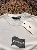 PALM ANGELS WHITE GRAPHIC PRIN TEE