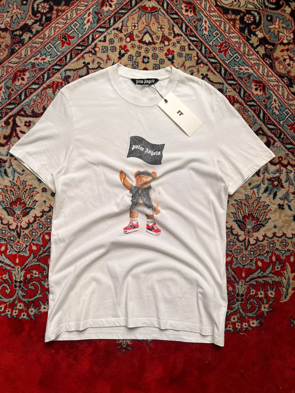 PALM ANGELS WHITE GRAPHIC PRIN TEE