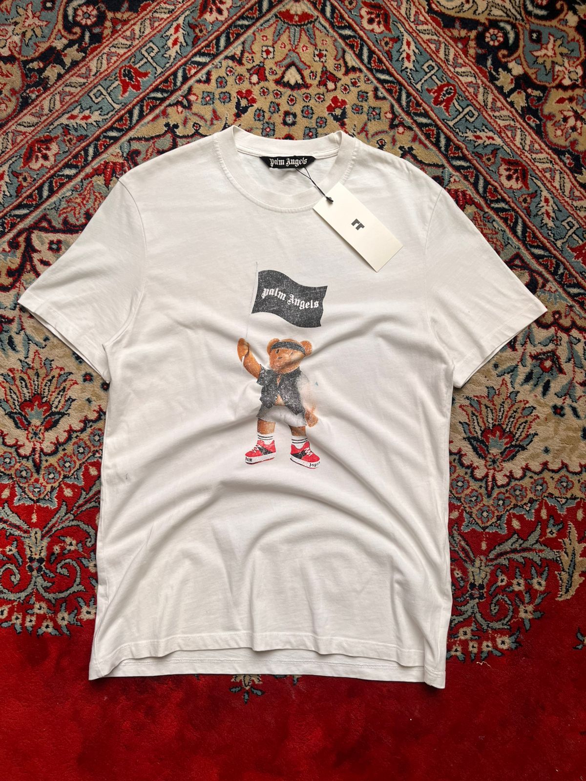 PALM ANGELS WHITE GRAPHIC PRIN TEE