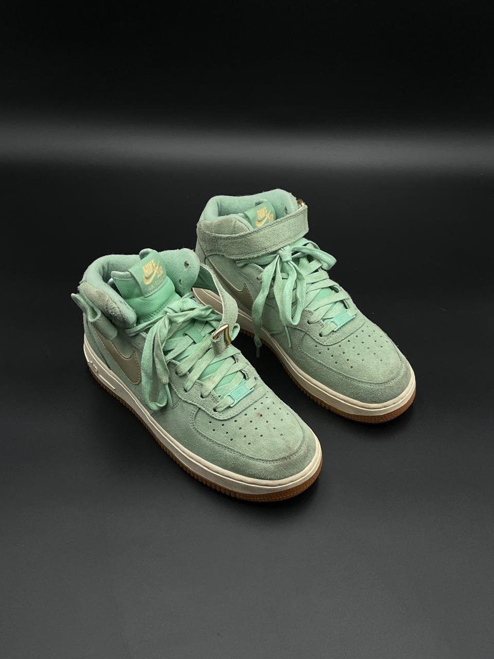 NIKE AIR FORCE 1 MID ENAMEL GREEN