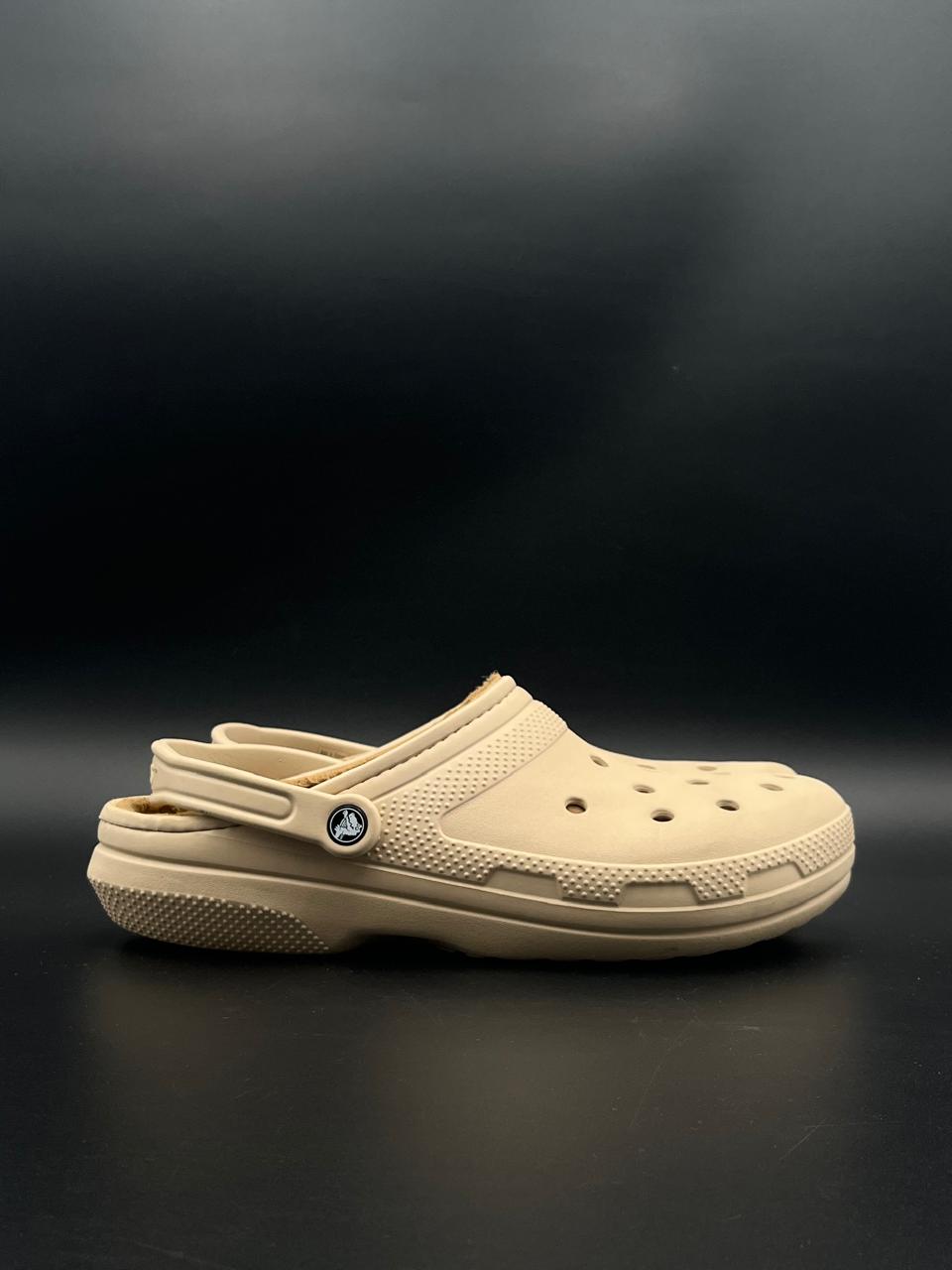 CROCS LIGHT BROWN FAUX FUR