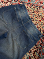boohooMAN Blue Wash Carpenter DENIM Baggy Jeans