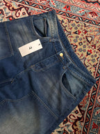 boohooMAN Blue Wash Carpenter DENIM Baggy Jeans