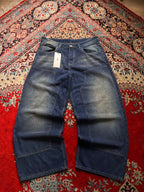 boohooMAN Blue Wash Carpenter DENIM Baggy Jeans