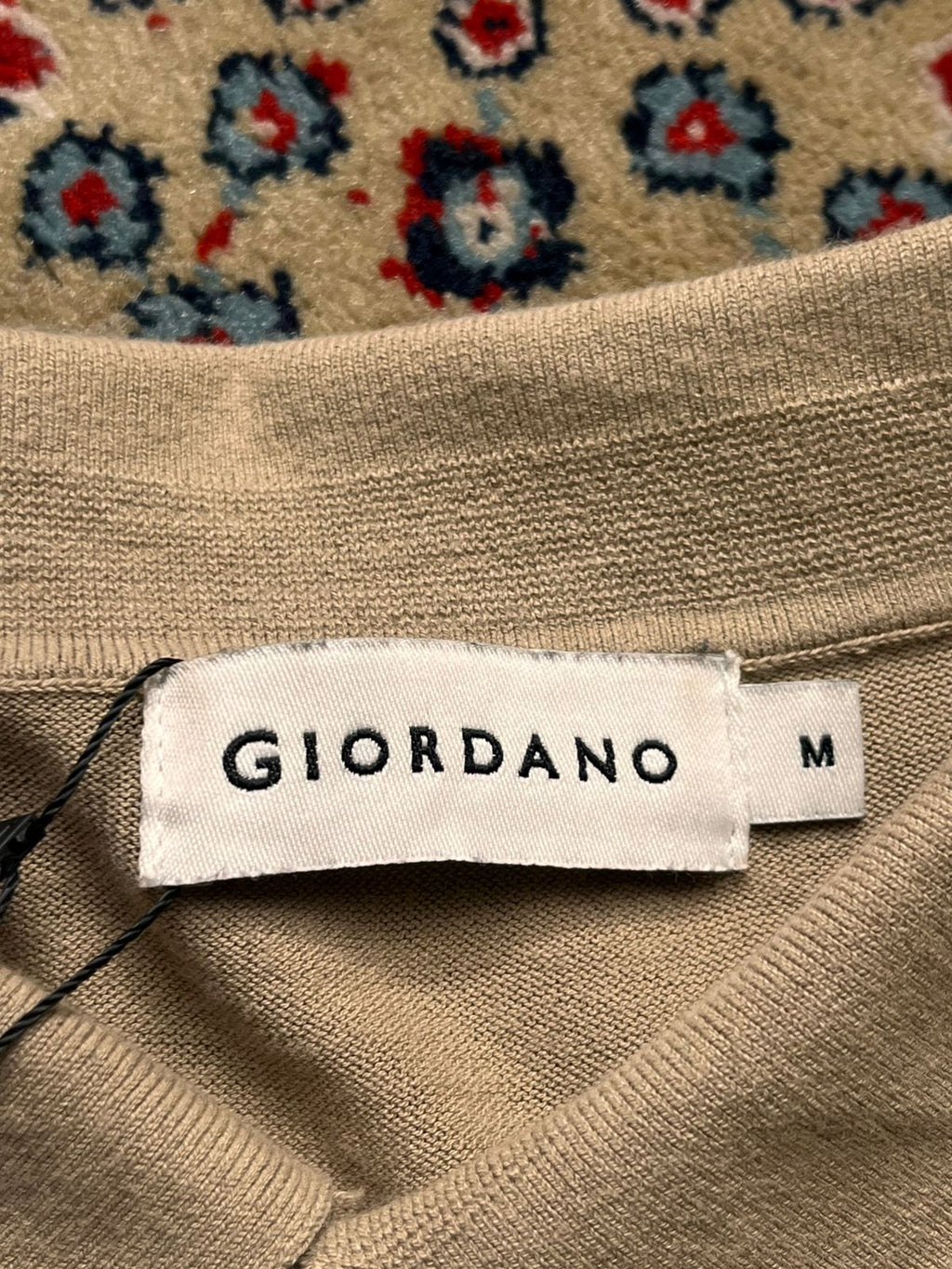 GIORDANO Tan Khaki 100% Cotton Knit Polo TEE