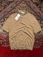GIORDANO Tan Khaki 100% Cotton Knit Polo TEE