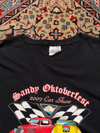 VINTAGE Hanes Heavyweight Sandy Oktoberfest 2007 Car Show Graphic TEE