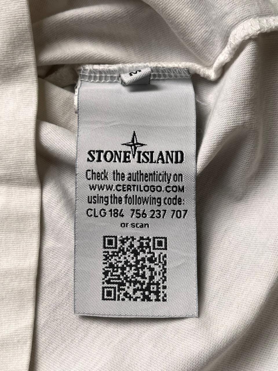 STONE ISLAND White Patch Logo CROPPED FIT TEE