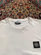 STONE ISLAND White Patch Logo CROPPED FIT TEE