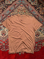 PEP&CO Dusty Rose Pink Solid Crew Neck Cotton TEE