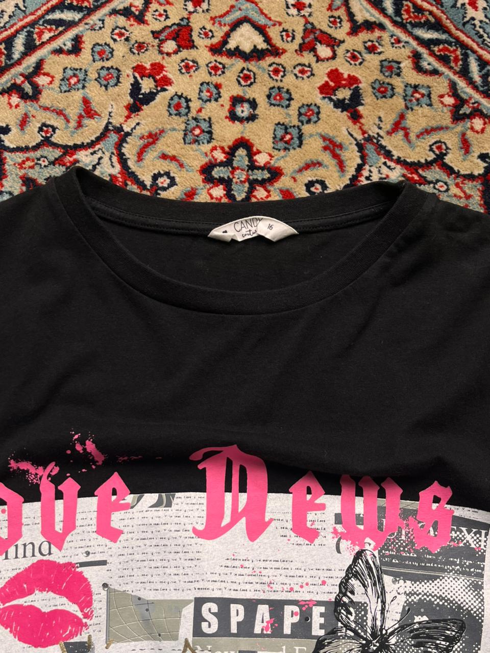 Candy Couture Black Love News Graphic TEE