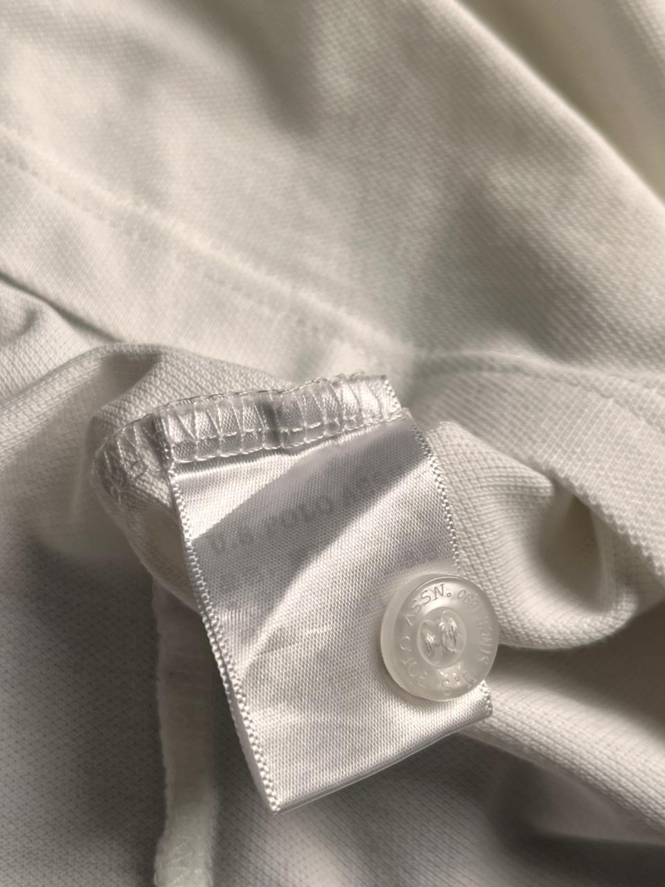 U.S. POLO ASSN. White Big Logo Pique Polo TEE