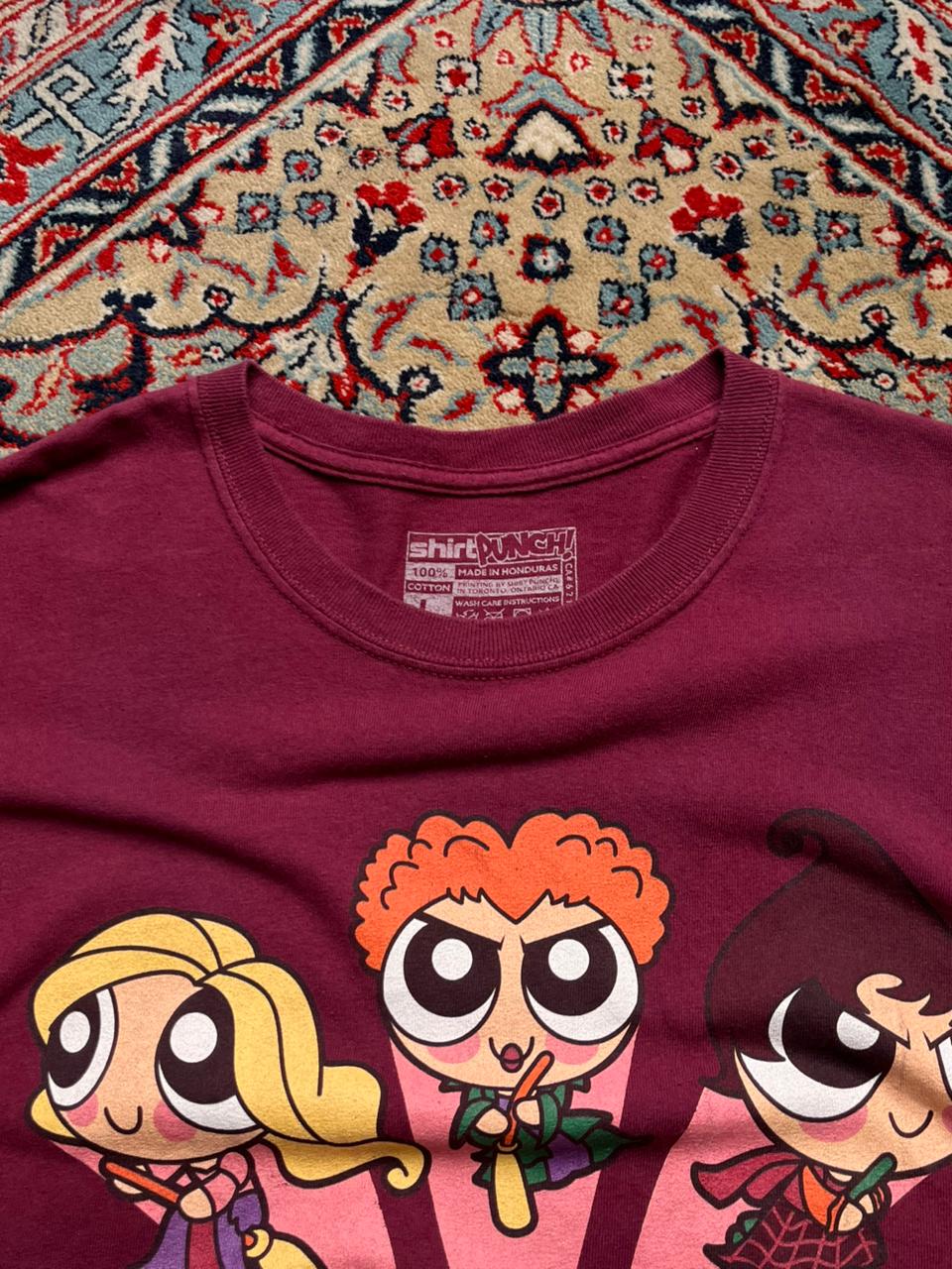 Hocus Pocus Sanderson Sisters Powerpuff Girls Mashup Maroon TEE