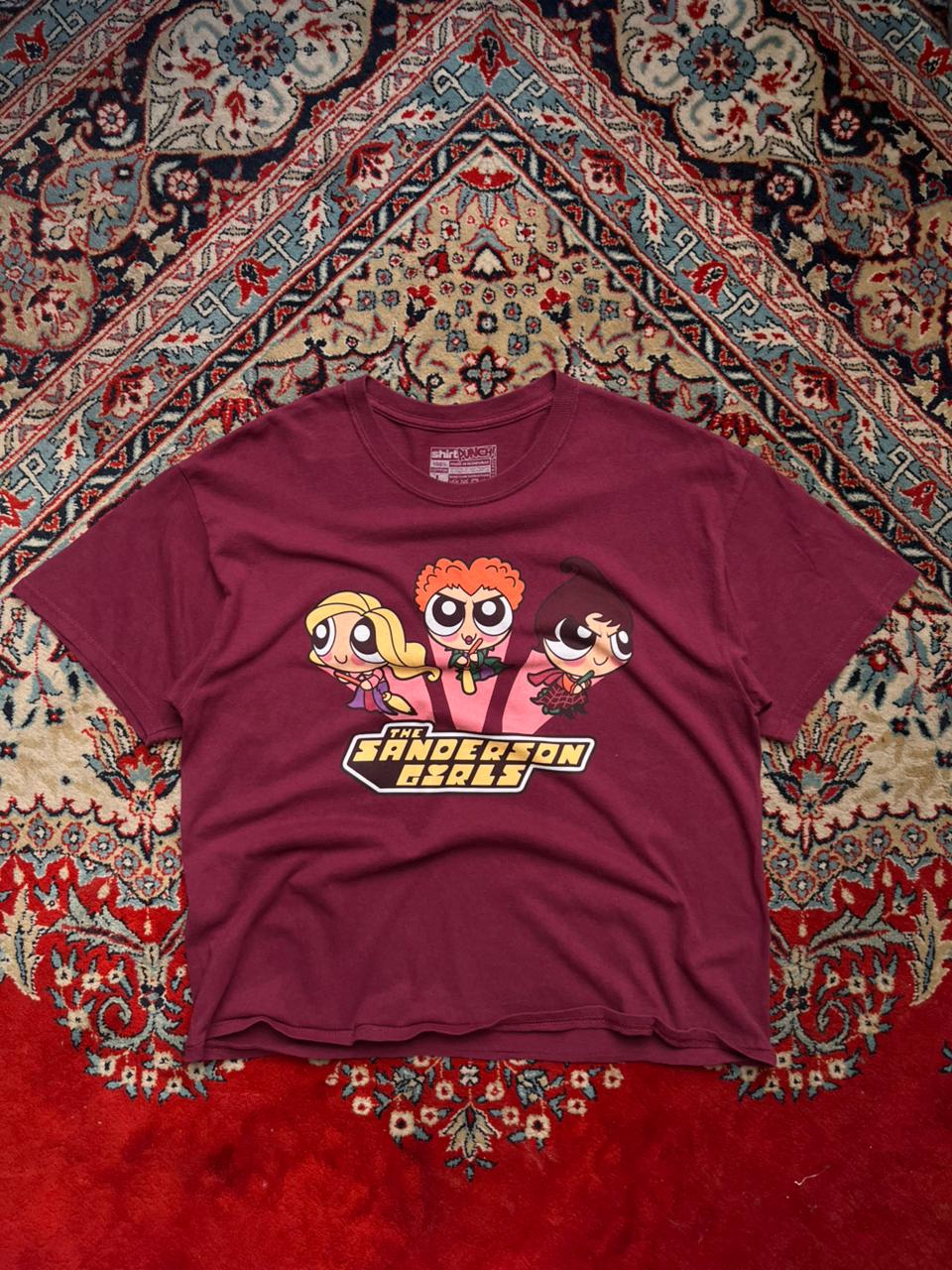 Hocus Pocus Sanderson Sisters Powerpuff Girls Mashup Maroon TEE