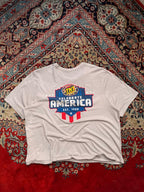 TNT Fireworks Celebrate America Est 1920 Graphic Tan Gray TEE