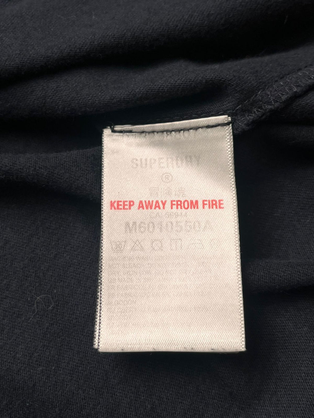 SUPERDRY Organic Cotton Navy Blue Embroidered Logo TEE