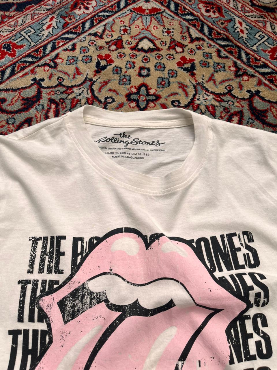 Atmosphere The Rolling Stones White Graphic Sleeveless TEE
