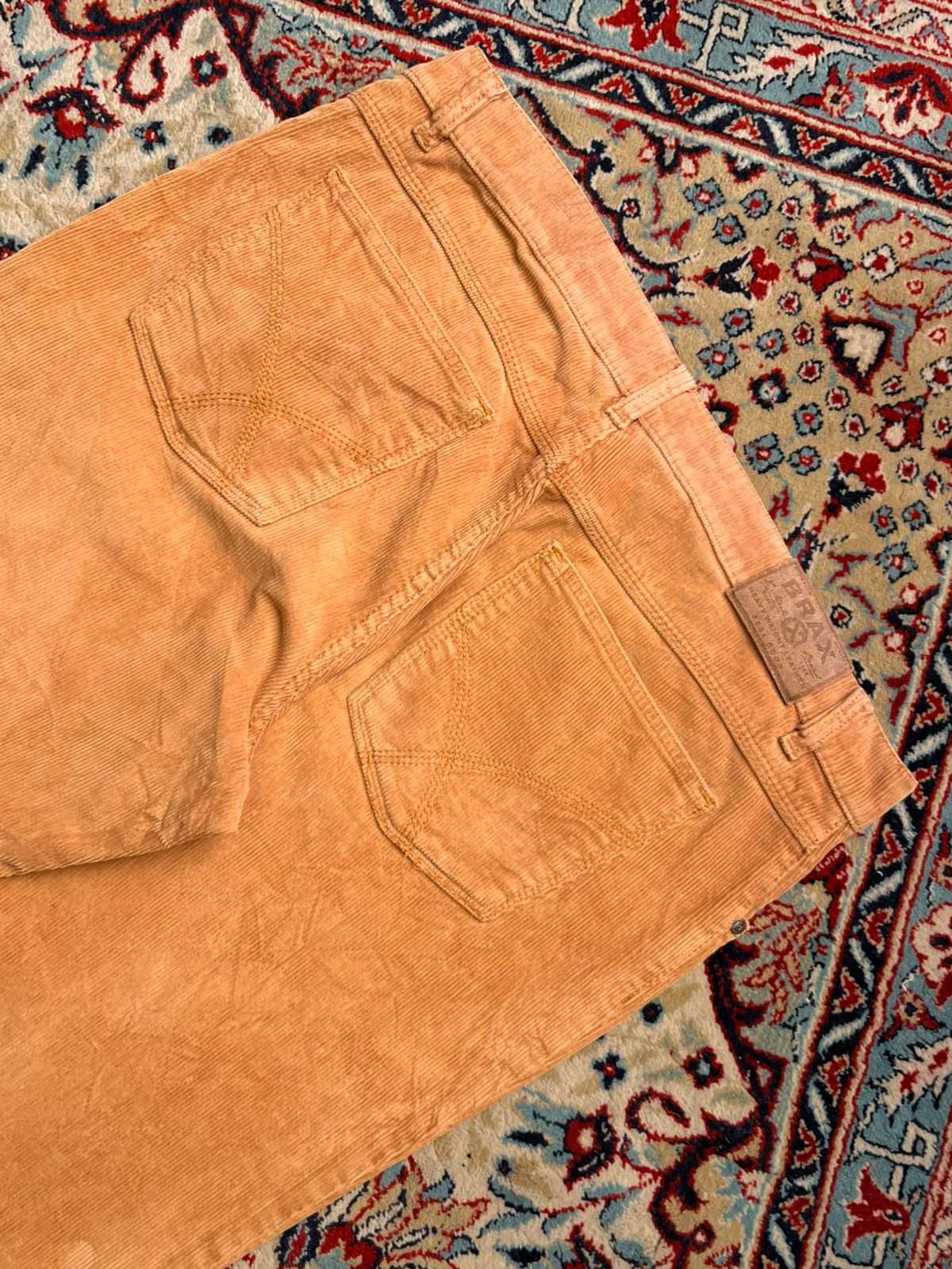 BRAX Cooper Corduroy Tan Camel Straight FIT Pants - 38
