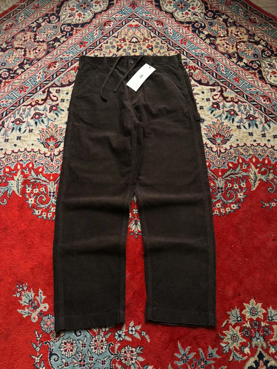 UNIQLO Dark Brown Corduroy Relaxed FIT Workwear PANTS