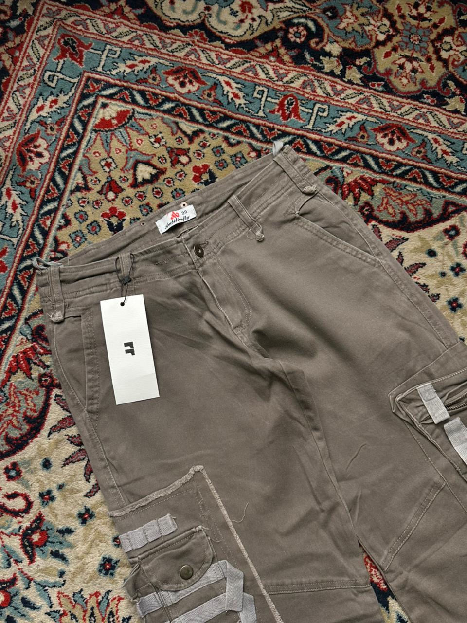 Ambitionfly Multi-Pocket Rigid Cargo Pants