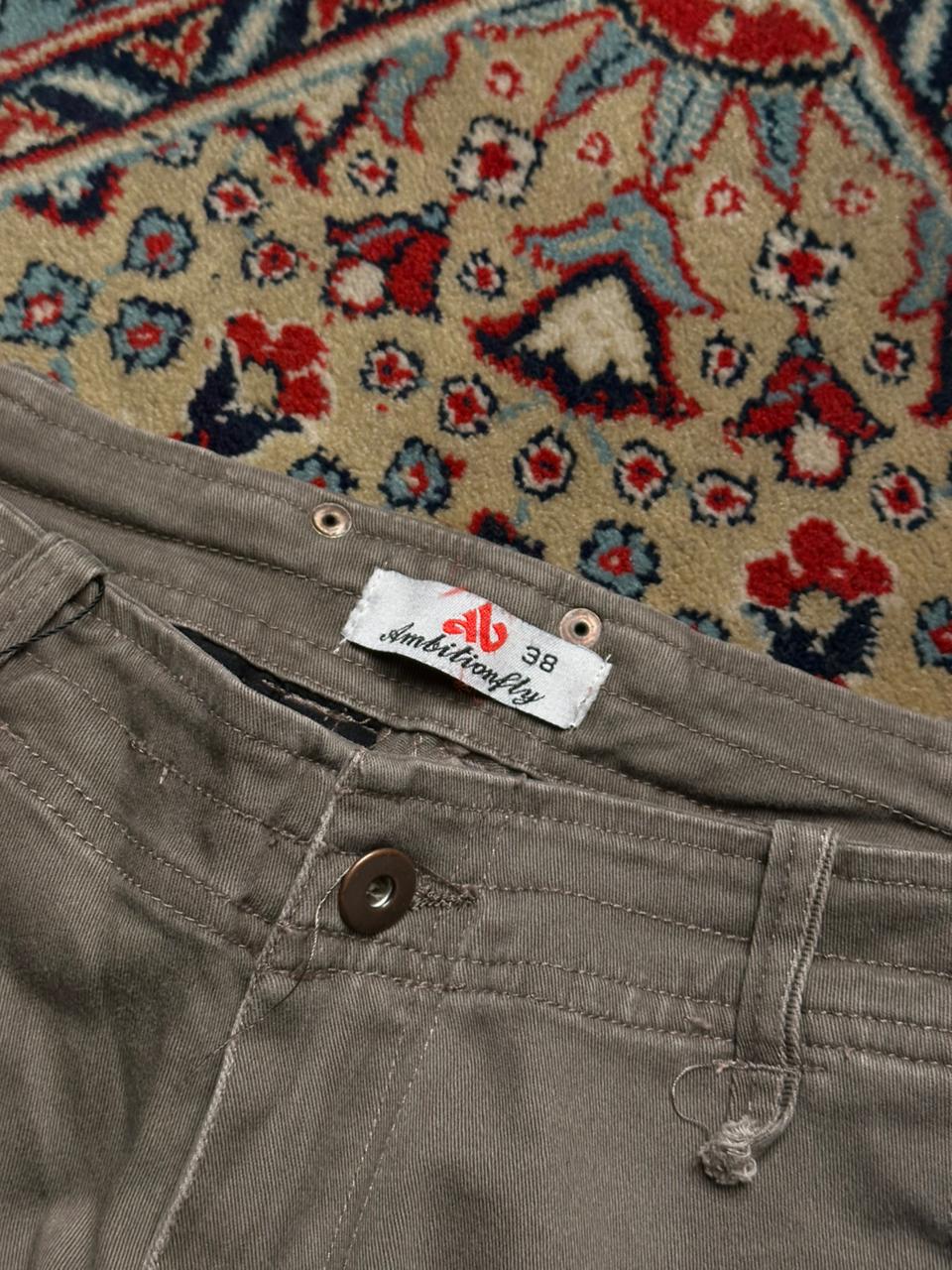 Ambitionfly Multi-Pocket Rigid Cargo Pants