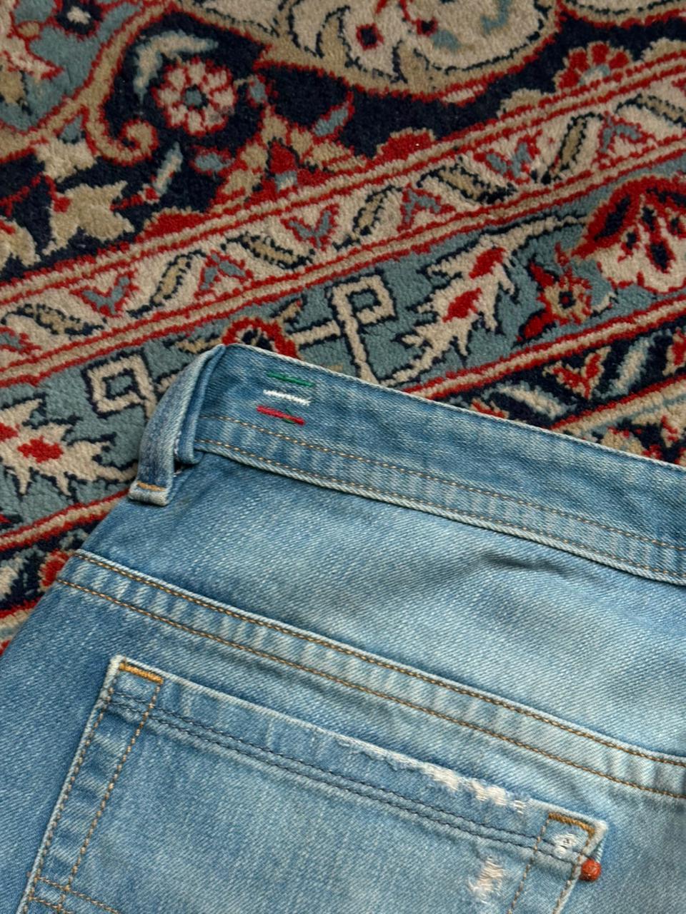 Diesel Thavar STRAIGHT FIT Distressed NON-STRETCHABLE Light Wash Jeans