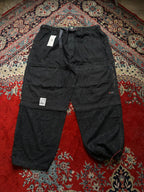 Easy Rise Gorpcore Tactical Black Cargo Pants - 42