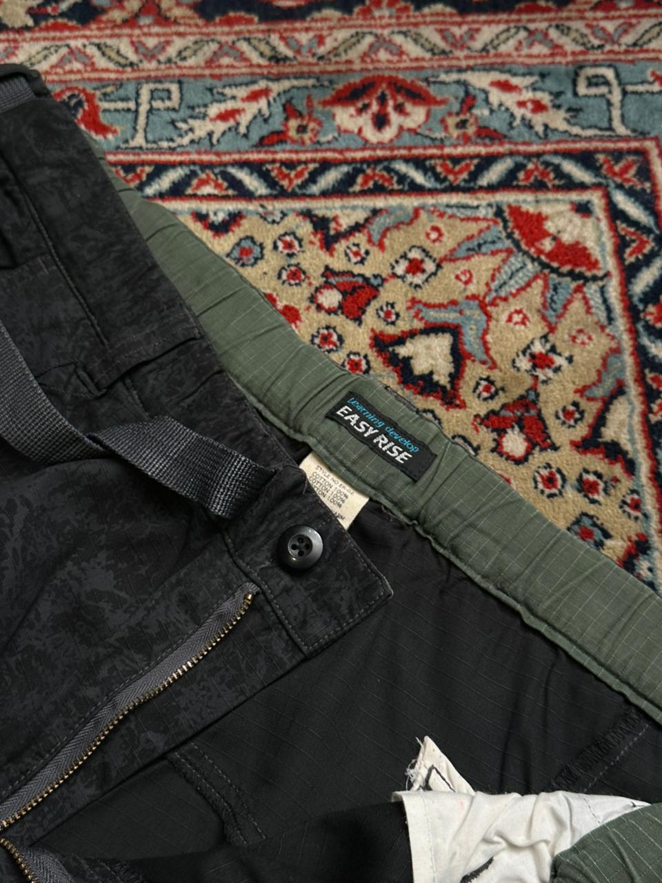 Easy Rise Gorpcore Tactical Black Cargo Pants