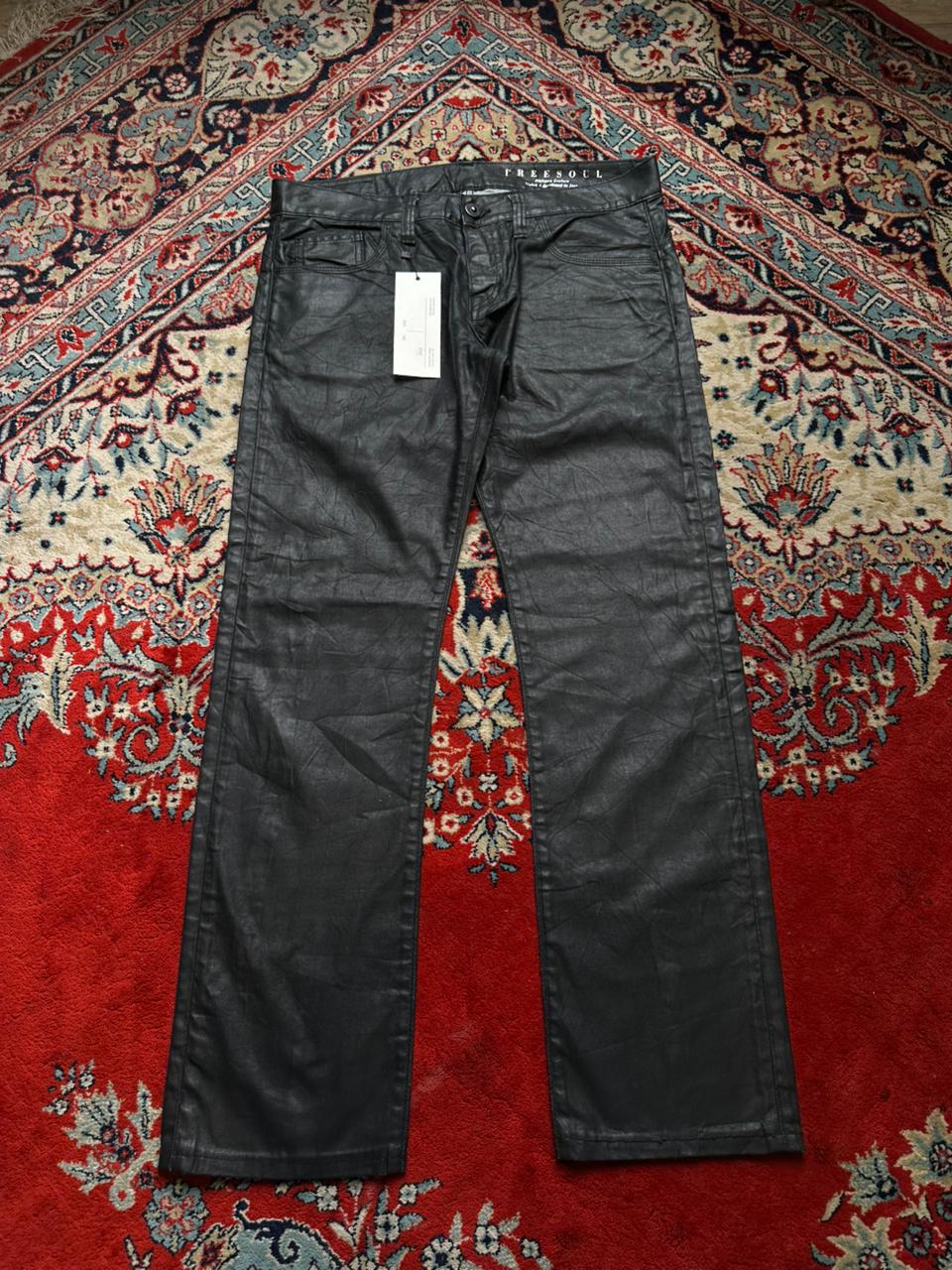 Freesoul Alchemy Couture Straight Fit Black Coated Jeans