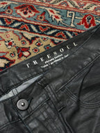 Freesoul Alchemy Couture Straight Fit Black Coated Jeans