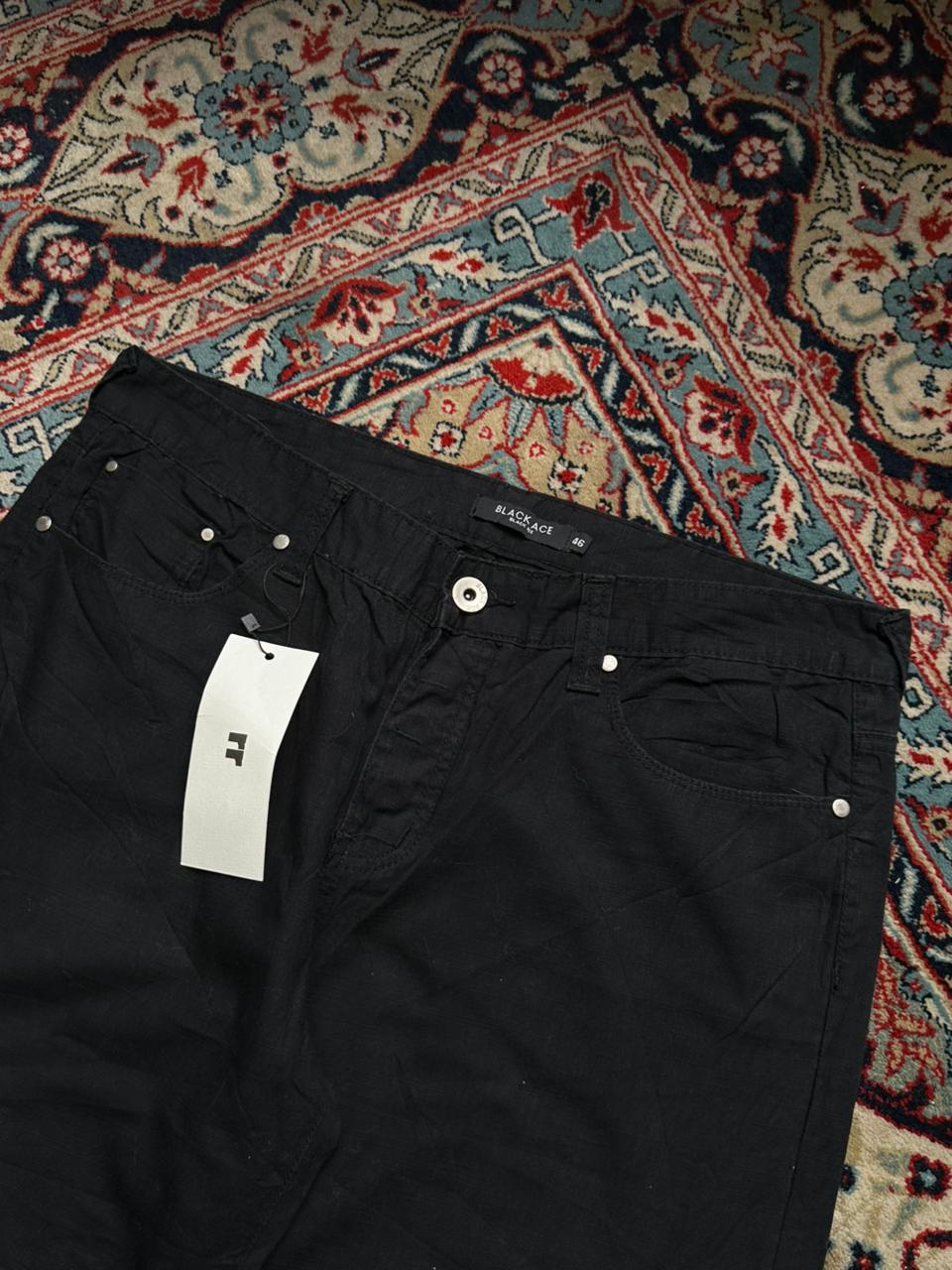 Black Ace Black Straight FIT Denim PANTS