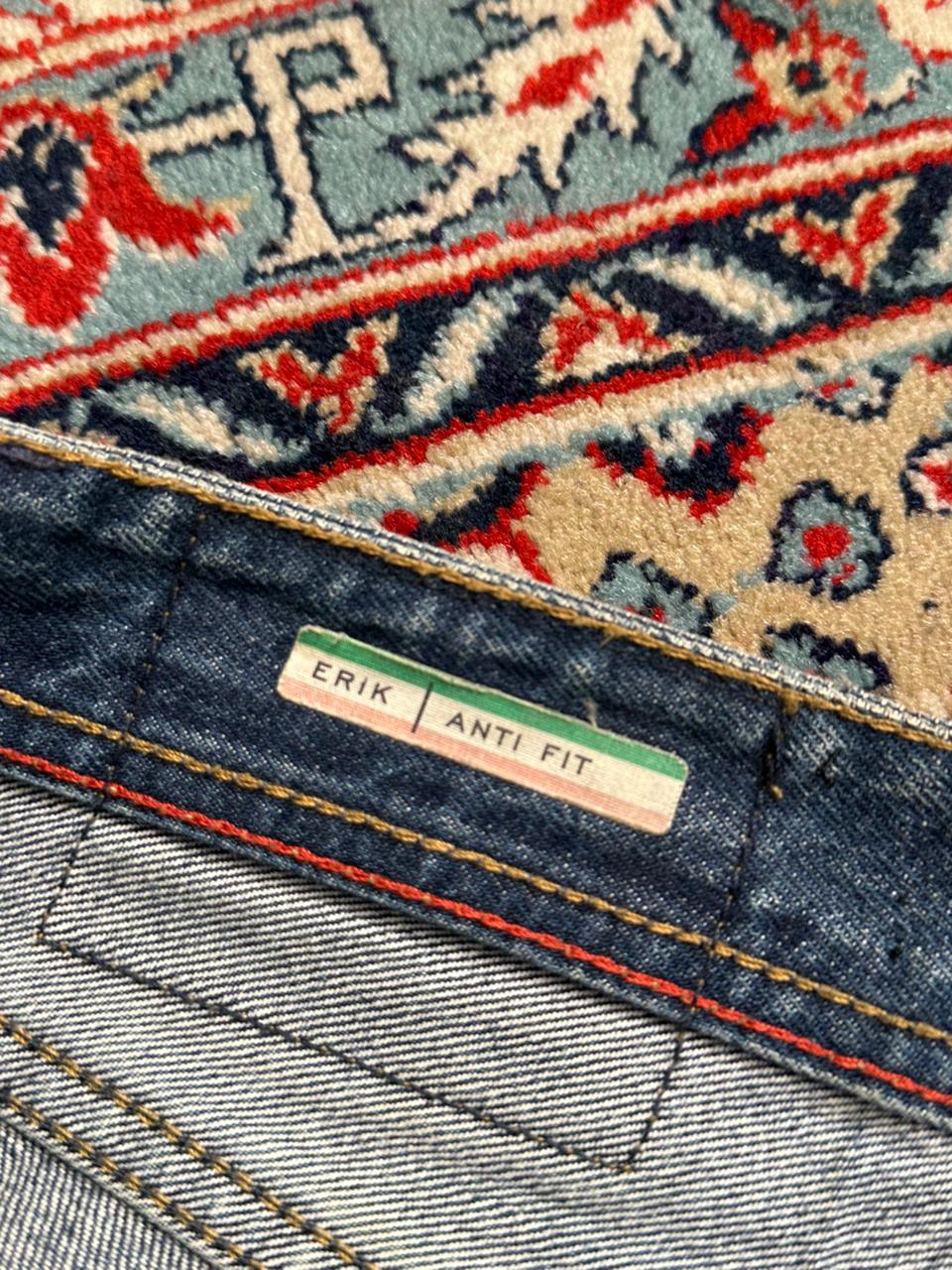 Jack & Jones Erik Original Anti Fit 96(straight fit) Blue Distressed Denim Jeans - 36