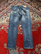 Jack & Jones Erik Original Anti Fit 96(straight fit) Blue Distressed Denim Jeans - 36
