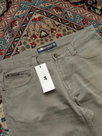 Dockhouse Vintage Cotton Khaki Gray Relaxed Jeans - 36